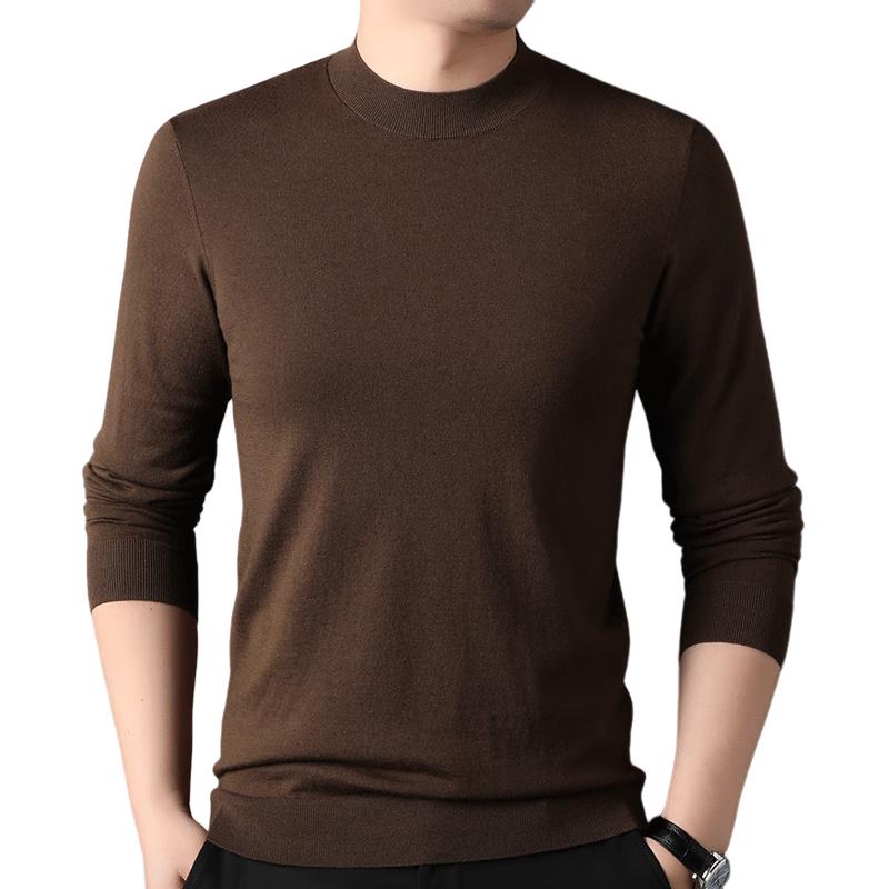 

ROMON Men s Easy Care 100% Merino Wool Mock Neck Sweater 2XL