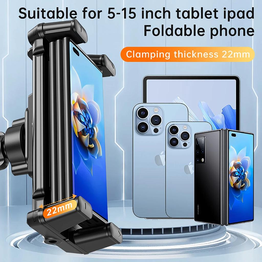 Universele Houder voor Autoventilatie, Stand Compatibel met 7" - 12.9" Tablets iPad, 4" - 7" Opvouwbaar Scherm/Recht Paneel Telefoon