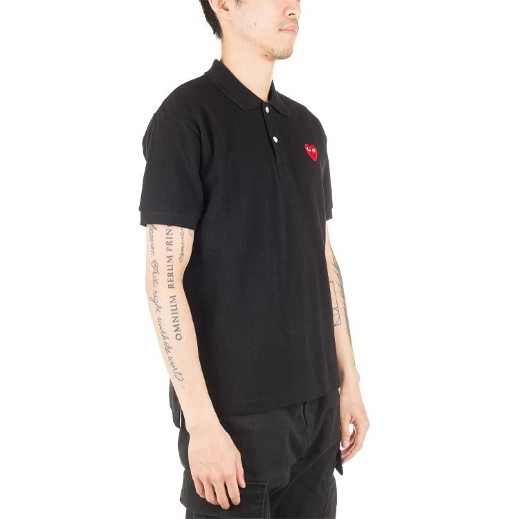 Comme des Garçons PLAY COMME des GARCONS PLAY Polo Red Emblem 'Black' Men's AZ-T006-051-1