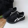 Black Platform German Training Shoes Women's Spring New 2026 Popular Versatile Sports and Leisure Shoes Retro Board Shoes Small Black Shoes