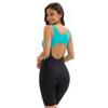 Sexy Sports Boxer Swimsuit Women's Conservative Pants Surfer Clothes Sleeveless Backless Swimsuit