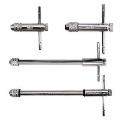 1Pcs M3-8 M5-12 Tap Wrench Adjustable Metric Plug T-Handle Ratchet Wrench Extended Male Thread Tap Screw Holder Hand Tool