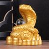 2026 Year Of The Snake Figurine Simulation Snakes Ornaments Animal Resin Statue Chinese Style Tabletop Feng Shui Lucky Crafts