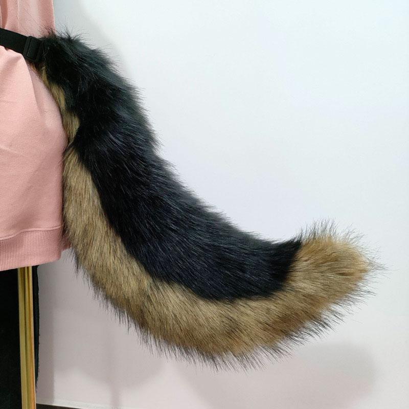 Fursuit Wolf Dog Tail with Adjustable Belt Furry Ears Kemonomi Anime Convention Cosplay Prop Halloween Costume Accessories