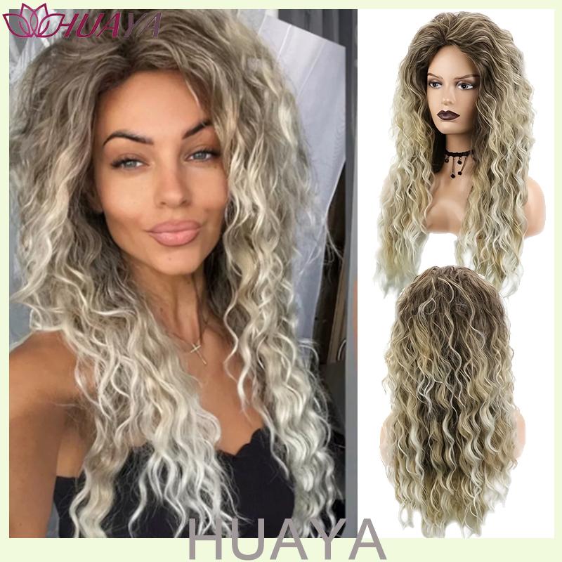Halloween Cosplay Mint Green Long Wig Heat Resistant Synthetic Fiber Natural Straight Layered Hair Wigs For Girls