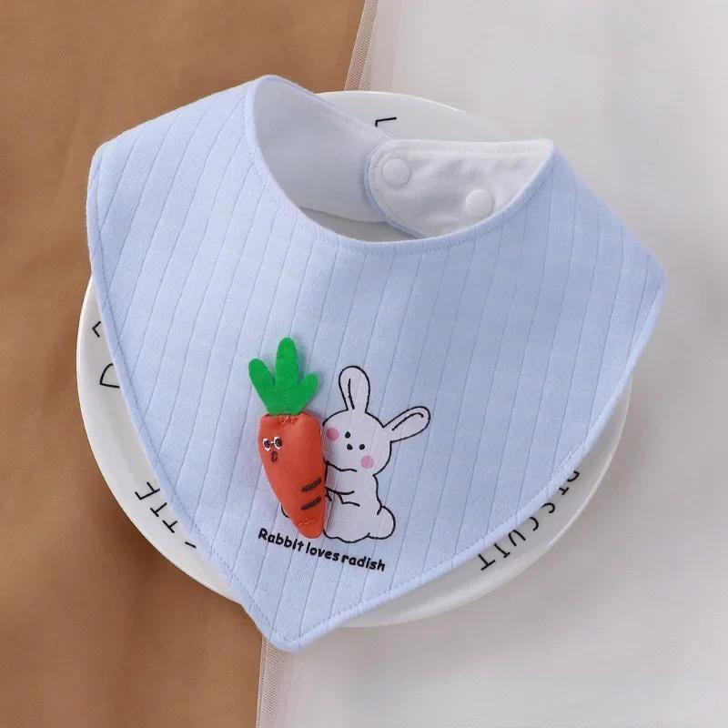 Triangle Cartoon Baby Bibs Soft Newborn Feeding Towel Cotton Cloths for Girls Boys Bandana Bib Newborn Saliva Towel Burp Cloths