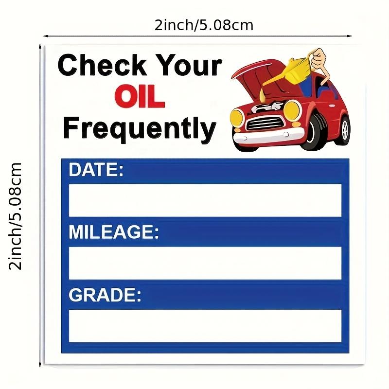 

Removable Waterproof Oil Change Reminder Stickers, Transparent Maintenance Labels, Suitable for Windshield, Oil-Proof and Handwritten синий
