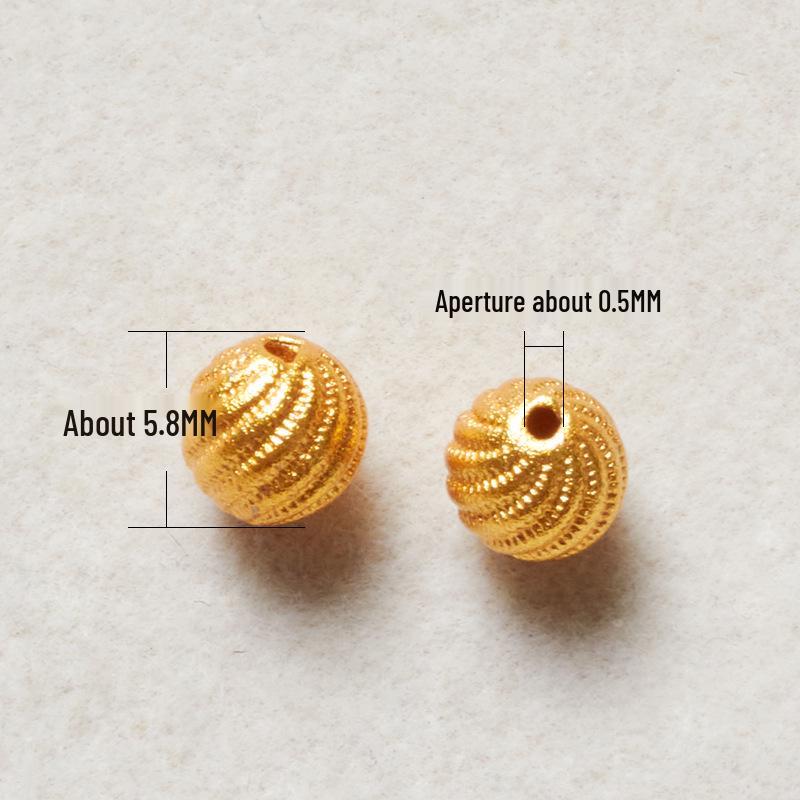 Electroplated Pure Copper Ruyi Fu Loose Beads for DIY Jewelry
