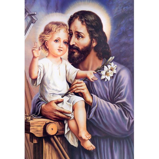 Sacred Heart of Jesus The Virgin Mary of Guadalupe Canvas Painting Poster Print Wall Art Picture for Living Room Office Decorate No Frame