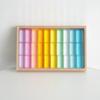 Acrylic Blocks with Wooden Tray Educational Construction Set Clear for Classroom