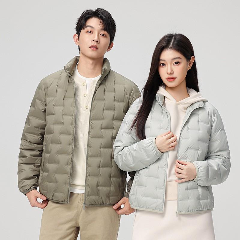 Mens Lightweight Down Jacket Slim Fit Warm Hooded Short Puffer Coat Winter Outdoor Casual Wear
