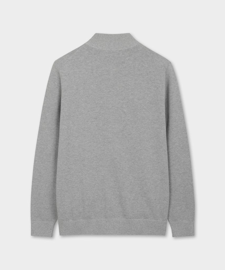 BROOKS BROTHERS Tuck Knit Full Zipper Sweater (Grey) (Bbwzmbg103)