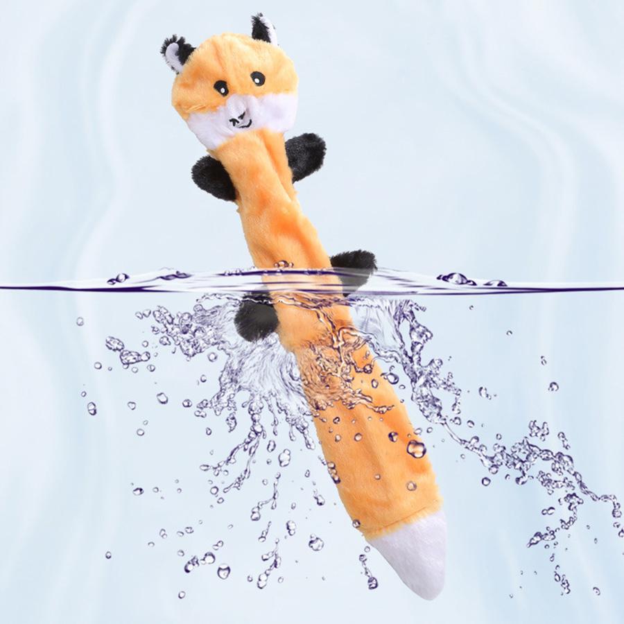 1 Pc Large Dog Toy Bite-Resistant Sound Plush Toy Squirrel, Raccoon, Fox Cartoon Pet Toy Squeaky Dog Toy For Small Medium Dog