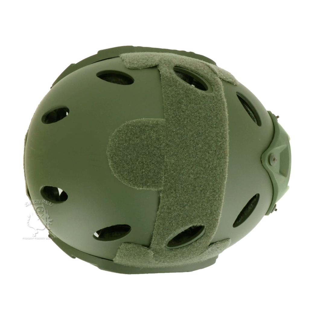 SHENKEL Tactical Helmet with Chin Strap Replica US Military Equipment Airsoft Model PJ-Type 4-Point (OD) [Large] Met-025od