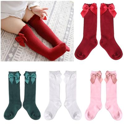 Big Bow Children Autumn Winter High Long Sock Floor Socks Cotton Baby Toddlers Socks