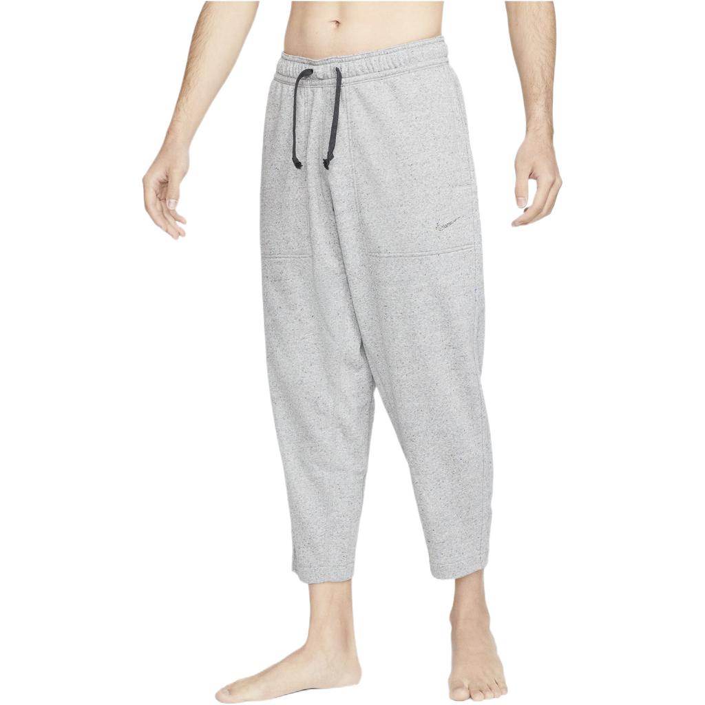 Nike Solid Color Logo Print Drawstring Sweatpants With Pockets Men Bottoms Gray DQ6684-010