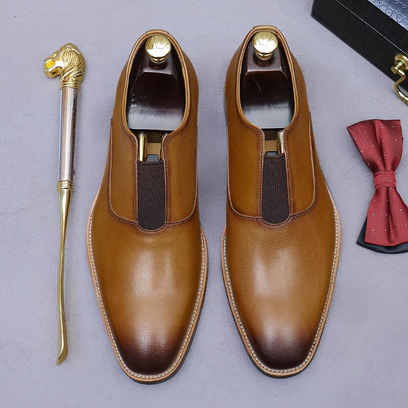 Genuine Leather Shoes Men's One-pedal Fashion Versatile British Style Men's Cowhide Business Dress