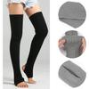 2 Paia Scaldamuscoli Lunghi Elasticizzati a Maglia con Staffa per Danza Balletto Calzettoni Alti sulla Coscia Calze Senza Piedi per Donna