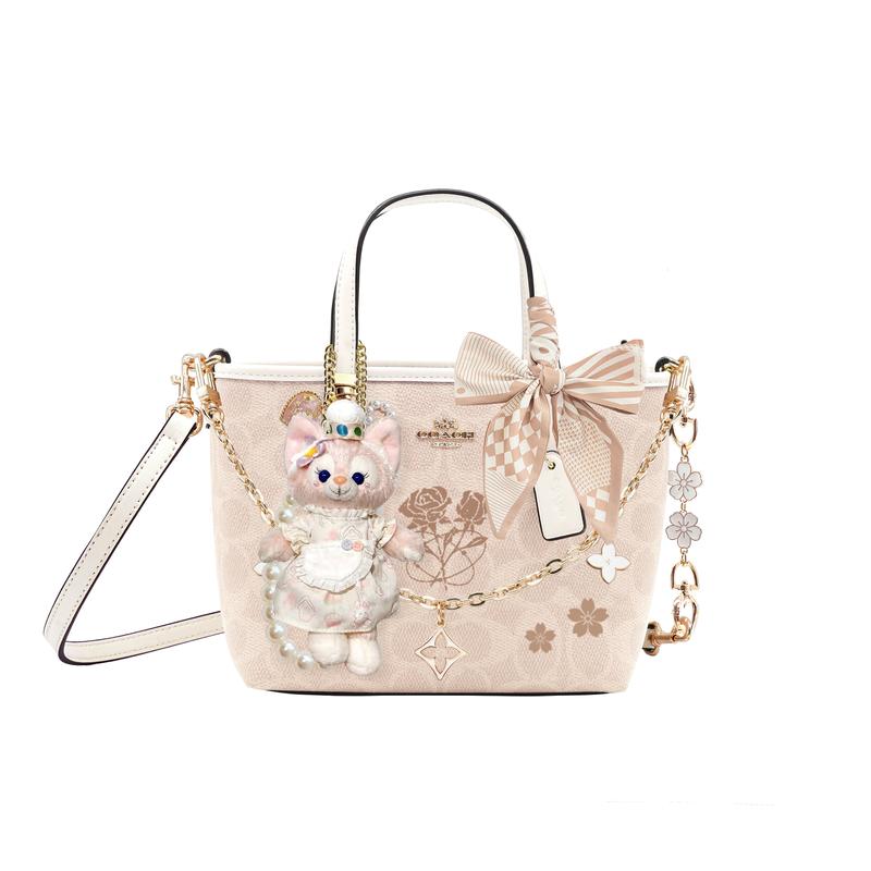 

COACH handbag [Customized bag] City 15 Princess Style Literary Classic Fashion Versatile Coated Canvas Qili Dreamweaver Basic Pack (bag + dust bag) білий