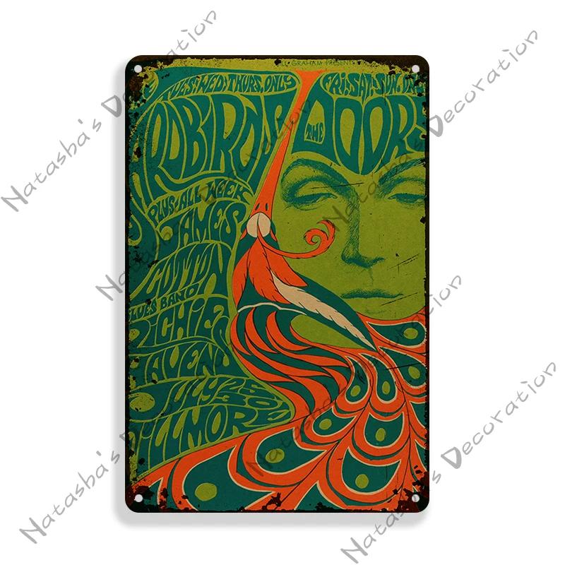 Rock Band Sign DOORS Decorative Sign Jim Morrison Metal Sign Rusty Metal Plaque Retro Metal Poster Music Metal Sign BAR PUB Sign