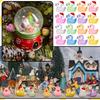 50 Stück Leuchtende Weihnachten Mini Harzente Leuchten im Dunkeln Kleine Ente Miniaturfiguren Für Party, DIY Mikro-Landschaftsdekor