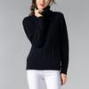 Women's Solid Color Turtleneck Sweater Long Sleeve Twisted Flower Base Sweater