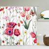 3D Flower Tulip Blossom Cactus Lavender Rose Shower Curtains Bathroom Curtain Frabic Waterproof Polyester Bath Curtain With Hook