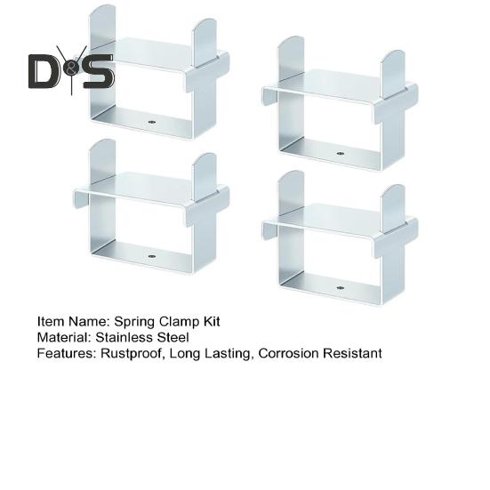 4Pcs Leaf Spring Clamp Kit Rustproof Corrosion Resistant Wide Application Heavy Duty Trailer Leaf Spring Bend Repair Clips Set