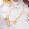 Boho Ocean Style Shell Starfish Conch Pendat Necklace For Women Gold Color Pearl Scallop Metal Chain Choker Summer Beach Jewelry