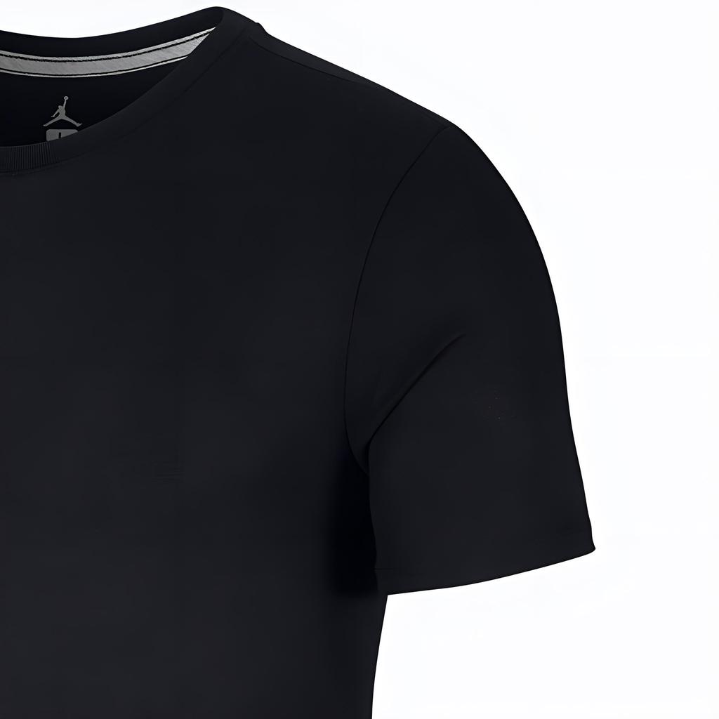 Nike Men's Jordan Dri-Fit Solid Color Quick Dry Round Neck Casual Short Sleeve Black T-Shirt 743037-010
