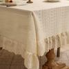 New Nordic Retro Lace Tablecloth Dustproof Heat Insulation Beautification Dining Table Cloth Coffee Table Cover