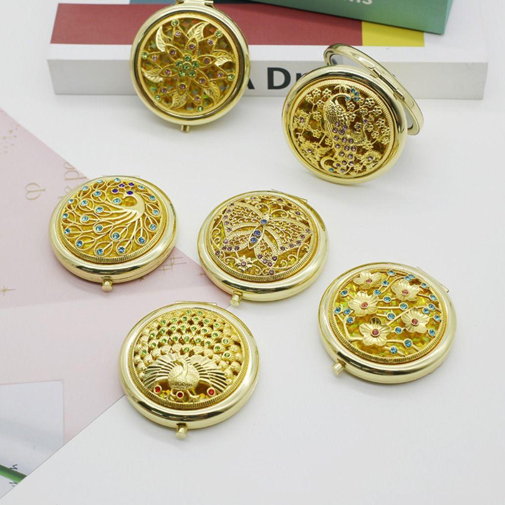 Gliter Exquisite Mirror Decorative Pocket Mirror Luxurious Portable Mirror  Children