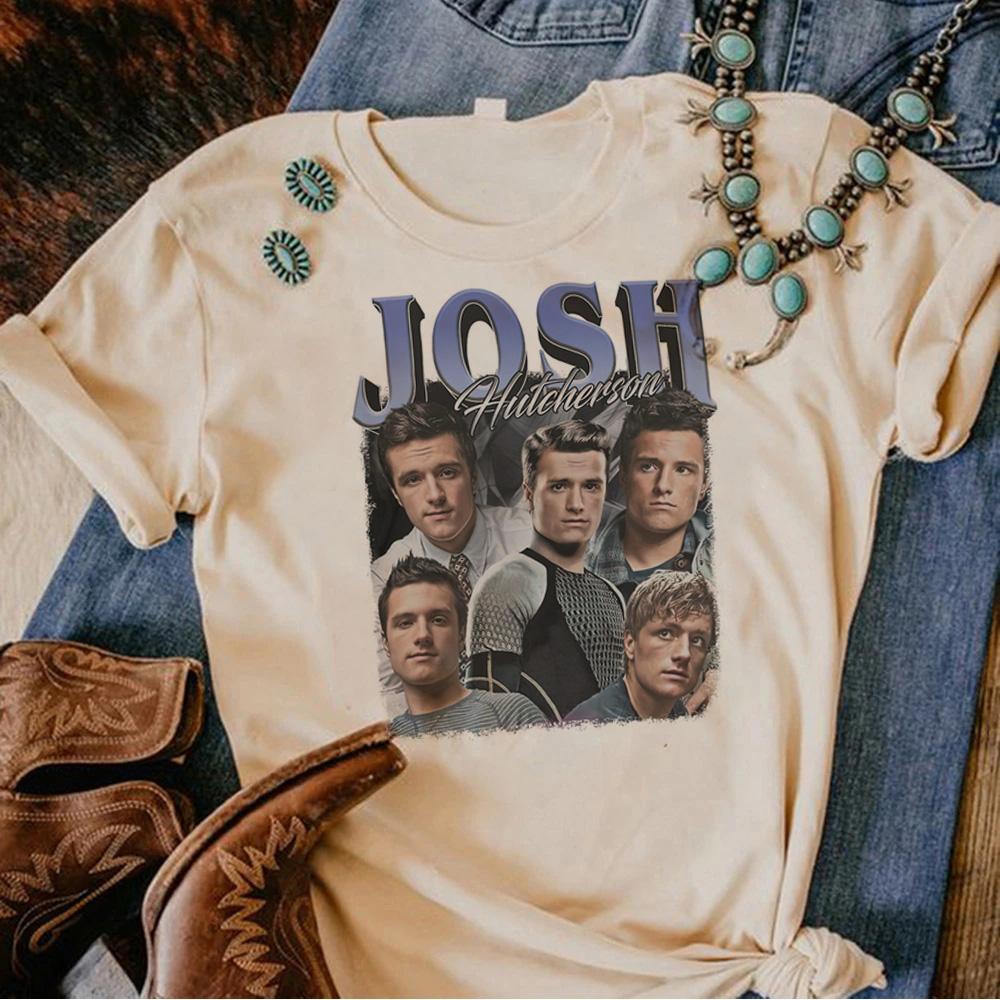 Josh Hutcherson Top Unisex Japanese Graphic Funny Tshirt Female Harajuku Anime Clothes