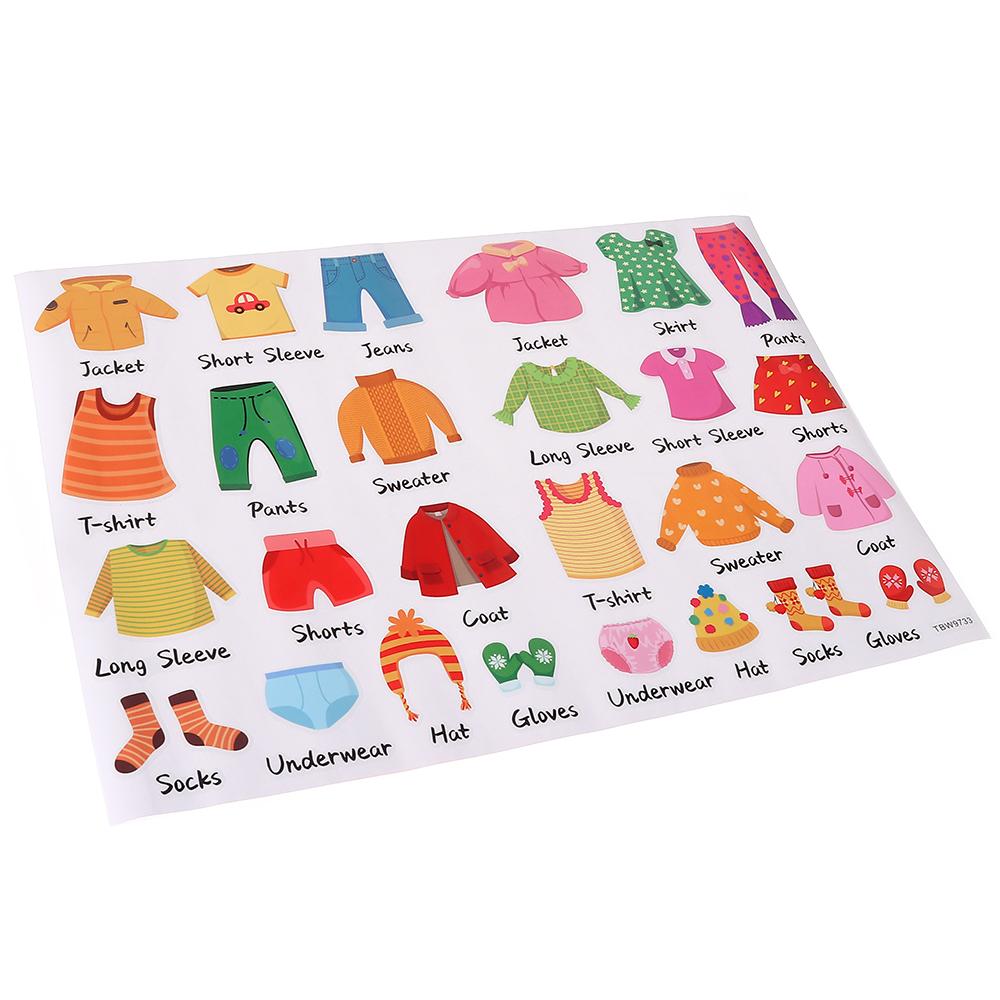 

Vinyl Clothing Label Decal Removable Classification Decor Wardrobe Clothing Bedroom