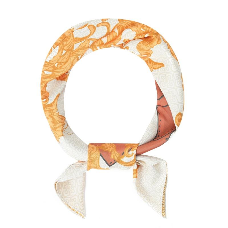 Zhonggao Youpin 2025 new spring, summer and autumn thin headscarf double-sided printed silk scarf square scarf