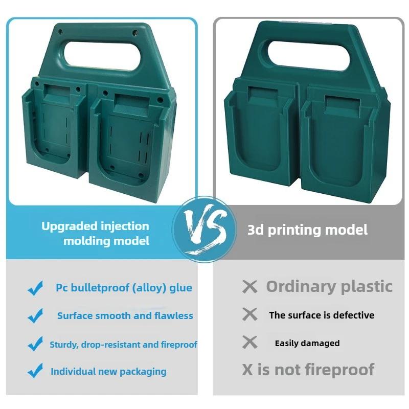 Battery Organizer Rack 4-Slot Travel-Size Battery Holder For Tools Space-Saving Design Small Tool Storage Container For Workshop