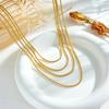 Gold Multi Layer Twisted Rope Chain Necklace Three Layered Design Necklace for Women Fashion Jewelry