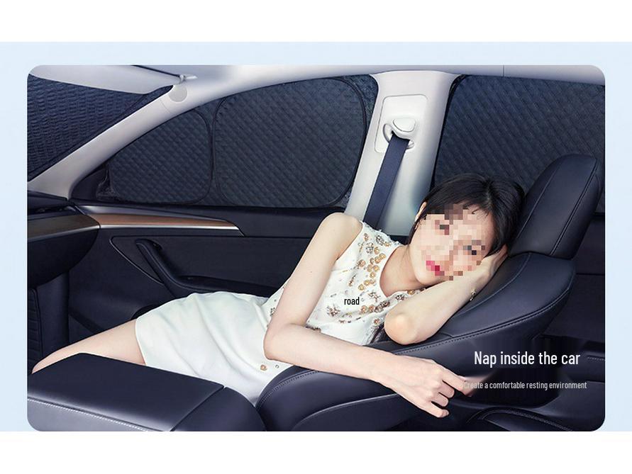 Tesla Model 3/Y Vollverdunkelungs-Sonnenschutz für Privatsphäre & Camping