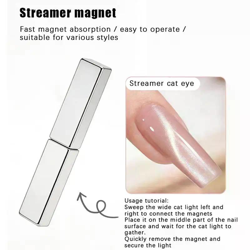 Super Strong Thick Strip Magnet Cat Eye Magnet For Nail Gel Polish 3D Line Strip Effect French Multi-Function Magnet Pen Tools