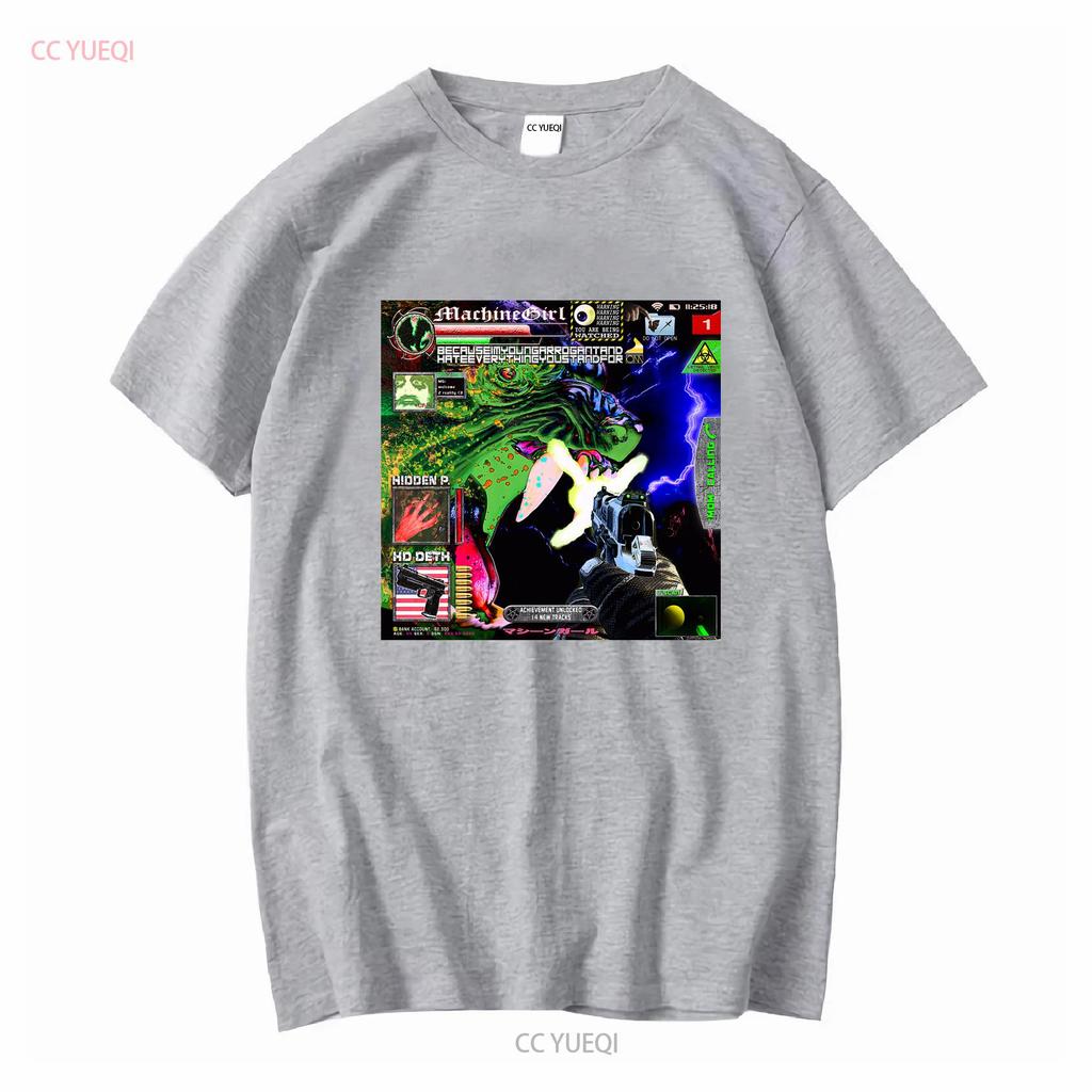 Machine Girl Weil Ich Jung Arrogant Bin Und Alles Hasse Wofür Du Stehst Album T-Shirt Breakcore Merch vintage Gewaschen Lässig