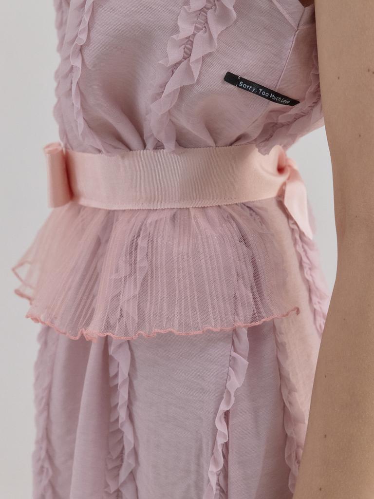 Sorry, Too Much Love Soft Veil Garden Lace Dress_Pink