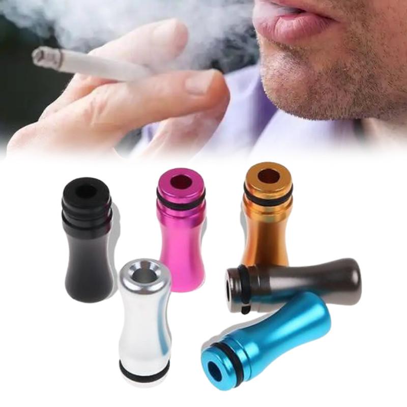 Color Drip 6 Tip Connector Mouthpiece Aluminum Cigarette Butt Filtering Tool