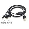 Multi Charging Cable Multiple Charger Cord USB to Type-C/Micro USB Power Cord Portable Power Cord 100cm/39.37in