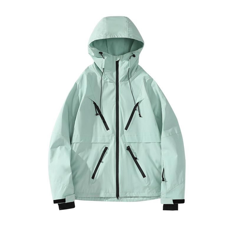 Ski Resort's Trendy Waterproof & Windproof Ski Suit Set for Men & Women, Fleece-Lined, Thickened, Plus Size, Warm