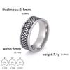 Stainless Steel Ring for Men Women 8MM Wide Geometric Casual Finger Rings Jewelry Wedding Gift for Lover