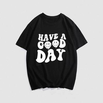 Cotton T-Shirts Unisex Men's Women's T-shirts Short-sleeved Drawings Loose Casual Wear