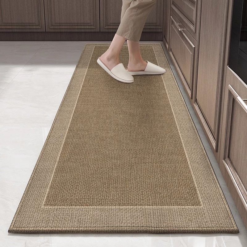 Thicken Belgian Velvet Kitchen Floor Mat Kitchen Carpet Foot Mats Long Area Rugs Carpet for Living Room Absorbent Foot Mats Bedroom Door Mat