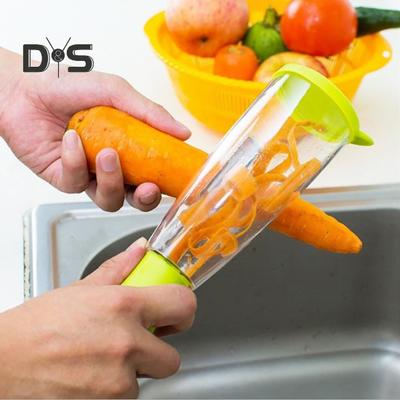 Manual Vegetable Peeler Convenient Peel Storage Function Plastic Fruit Scraper All-purpose Food Peeler