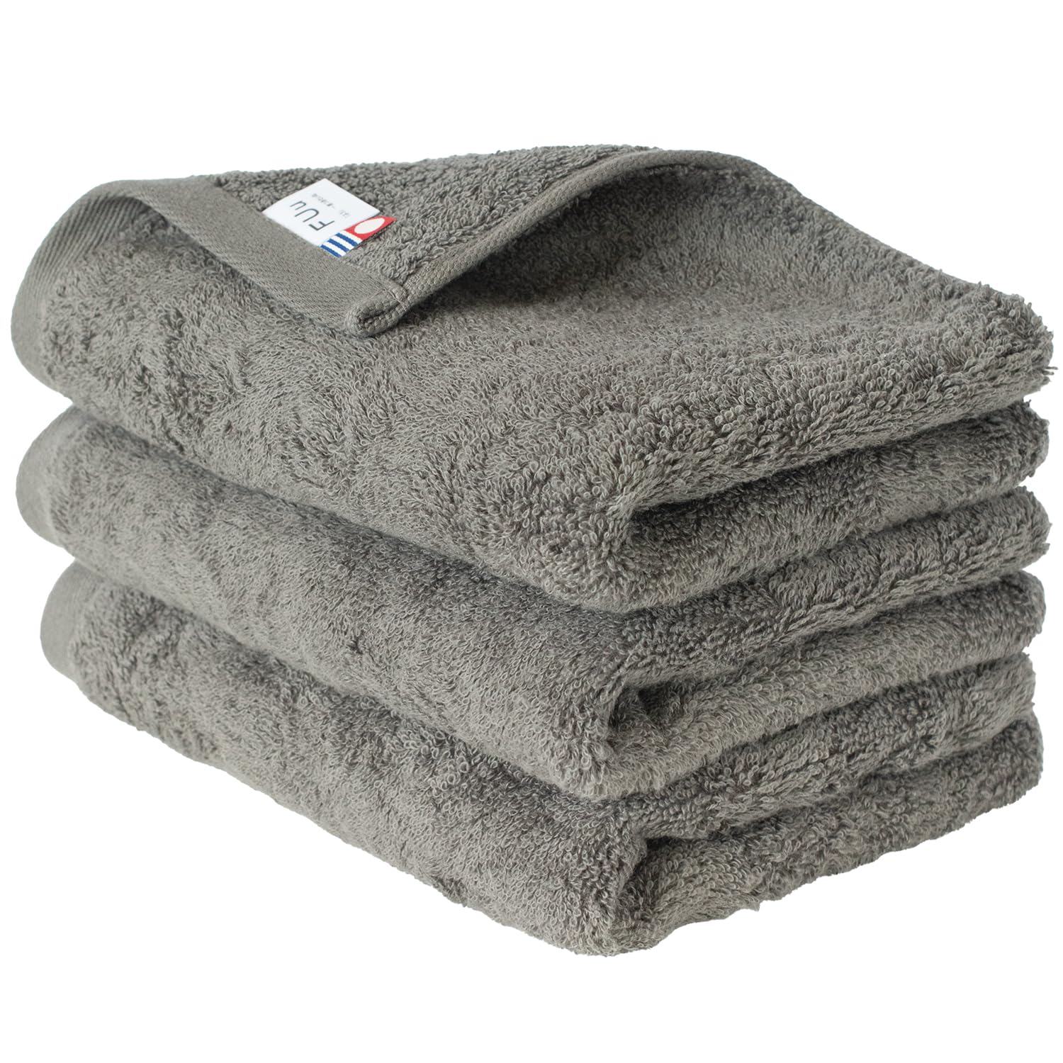 

Bloom Imabari Certified FUu Face Towels, 3-Piece Set, Soft, Fluffy, Thick, Absorbent, Hotel-Grade, Made in Japan, 100% Cotton (Charcoal)