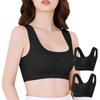 Allanve Wireless Sports Bra Care Seamless No Perfect for Gym and Yoga (1/2-Pack) [Bust & 24/7 Comfort] Bra, Constriction, Stress-Free,